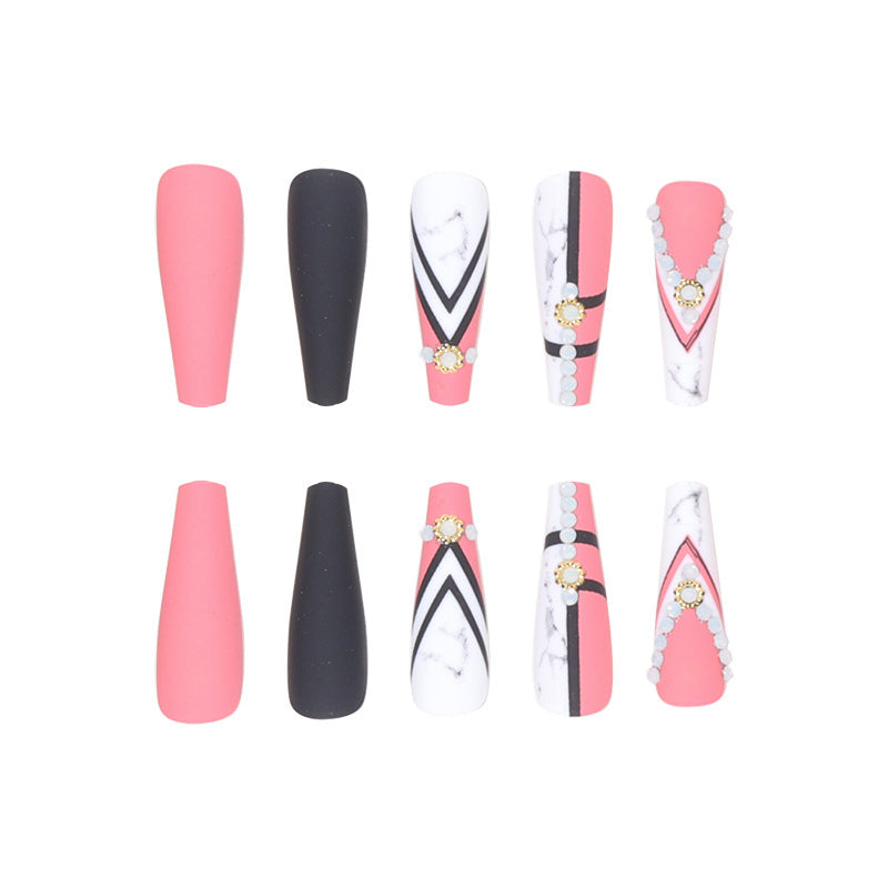 Glamouröse von Marmor inspirierte Stiletto-Nagelkunst Karnz