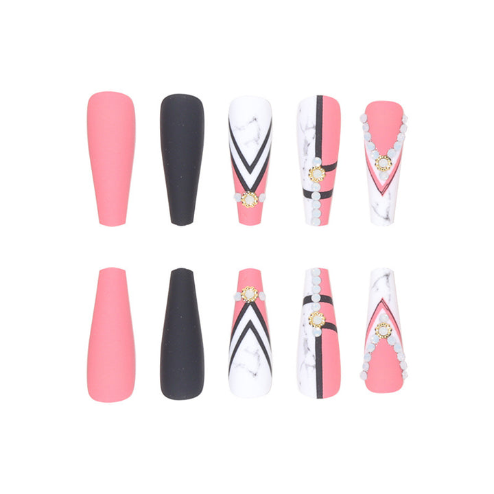 Glamouröse von Marmor inspirierte Stiletto-Nagelkunst Karnz