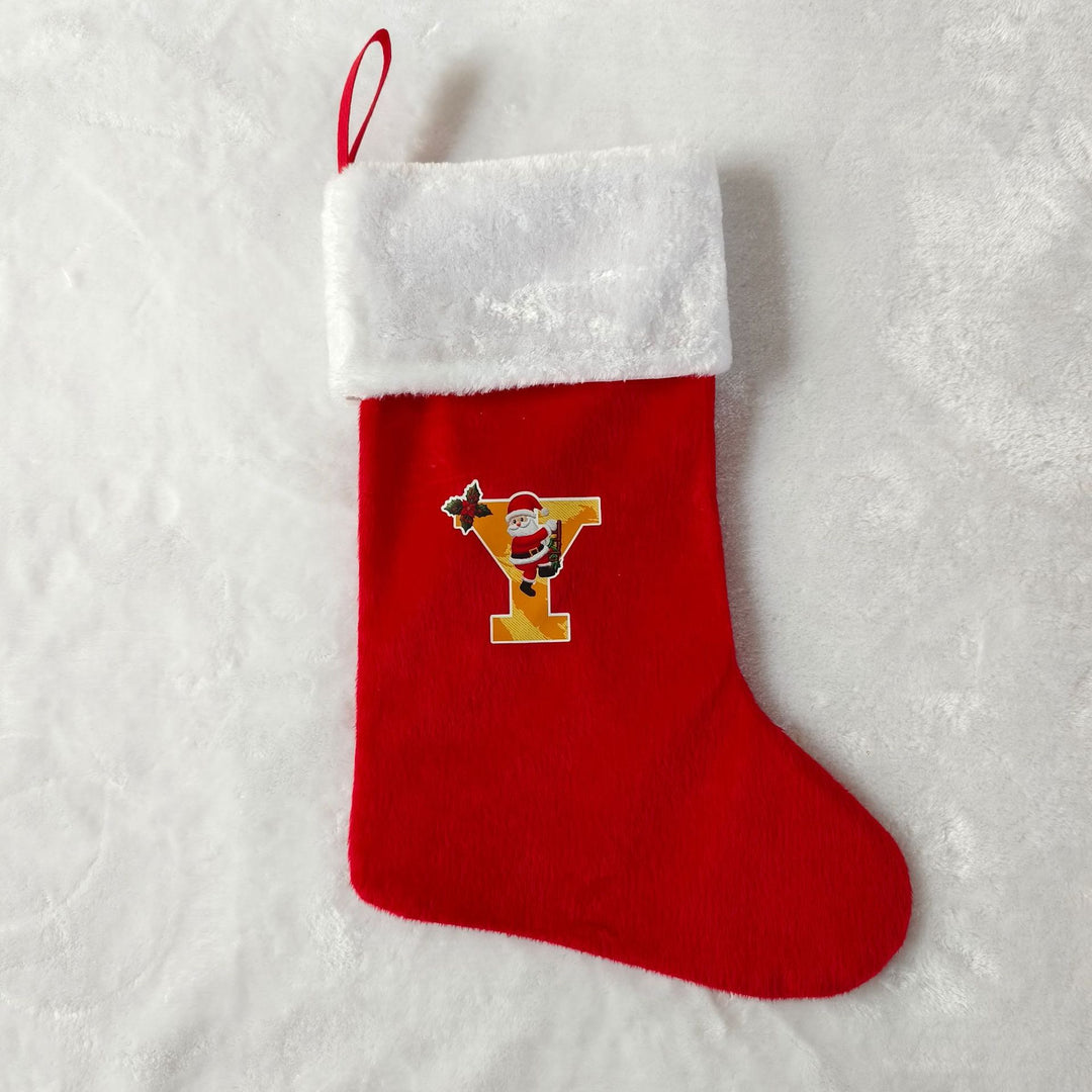 Festlicher Weihnachtsstrumpf mit personalisierbarem Motiv