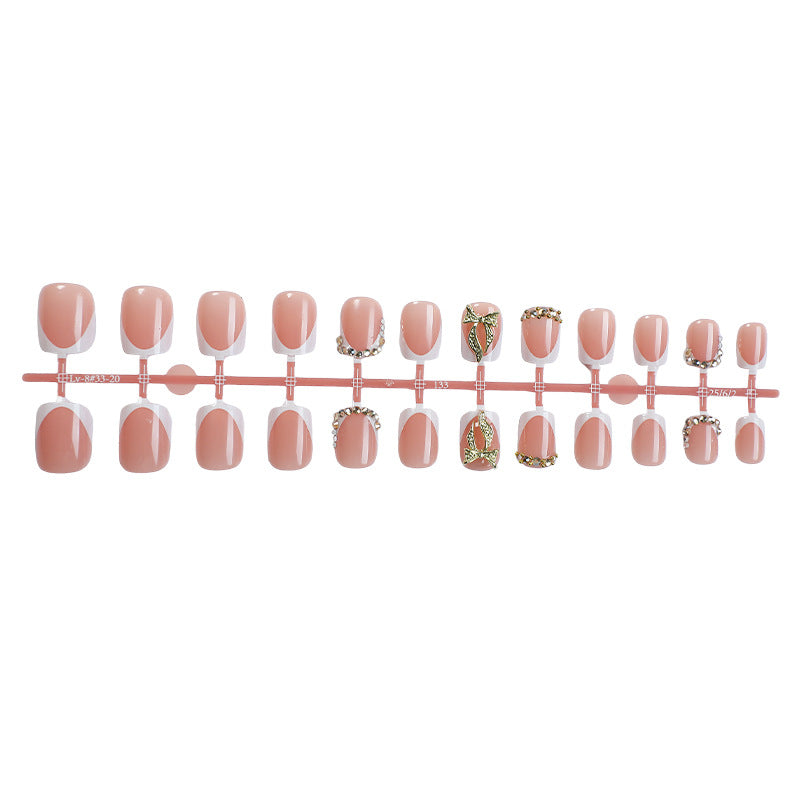 Premium floral verziertes Press-On-Nagelset Karnz