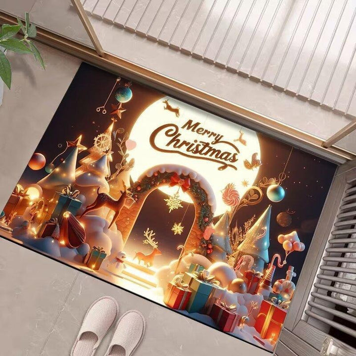 Festliche weihnachtlich gestaltete Fußmatte