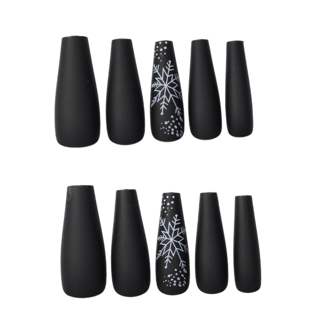 Künstlerisches Winter-Themen Nagelkunst Design Karnz