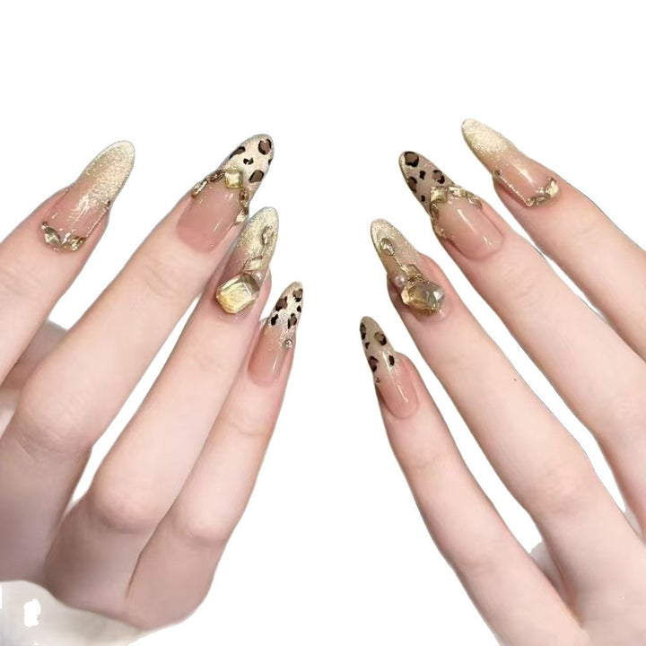 Luxus Leopard Druck Press-On Nägel Karnz