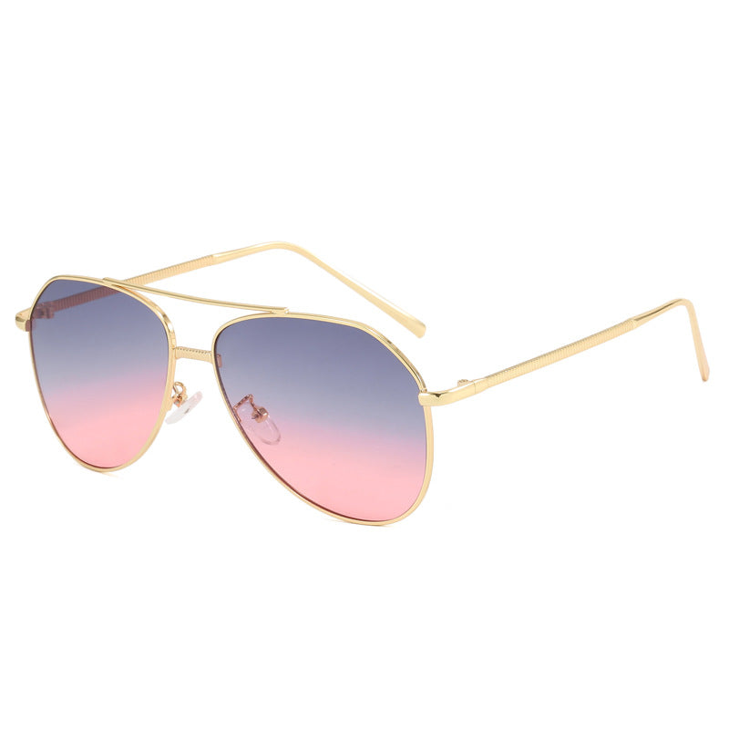 Damen trendige Aviator Sonnenbrille mit dezentem Farbverlauf Karnz