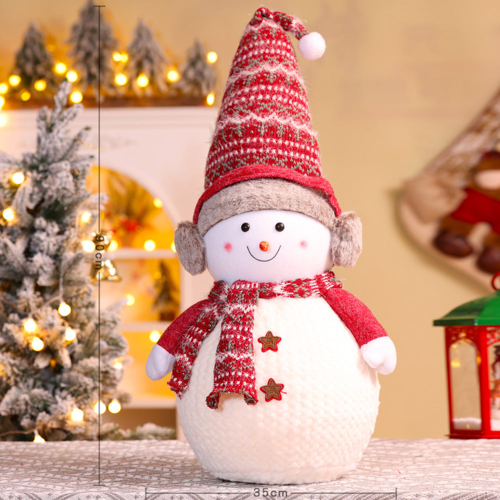Dekorative Plüsch-Schneemann-Figur