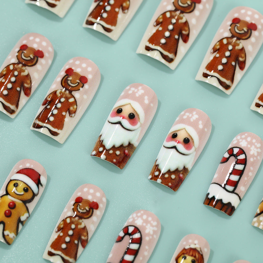 Weihnachtskunstnägel mit festlichen Motiven Karnz