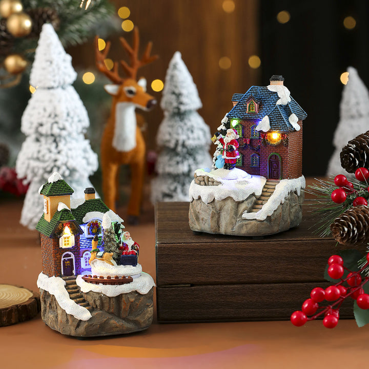 LED beleuchtete Weihnachtsdorfhaus Dekoration Karnz