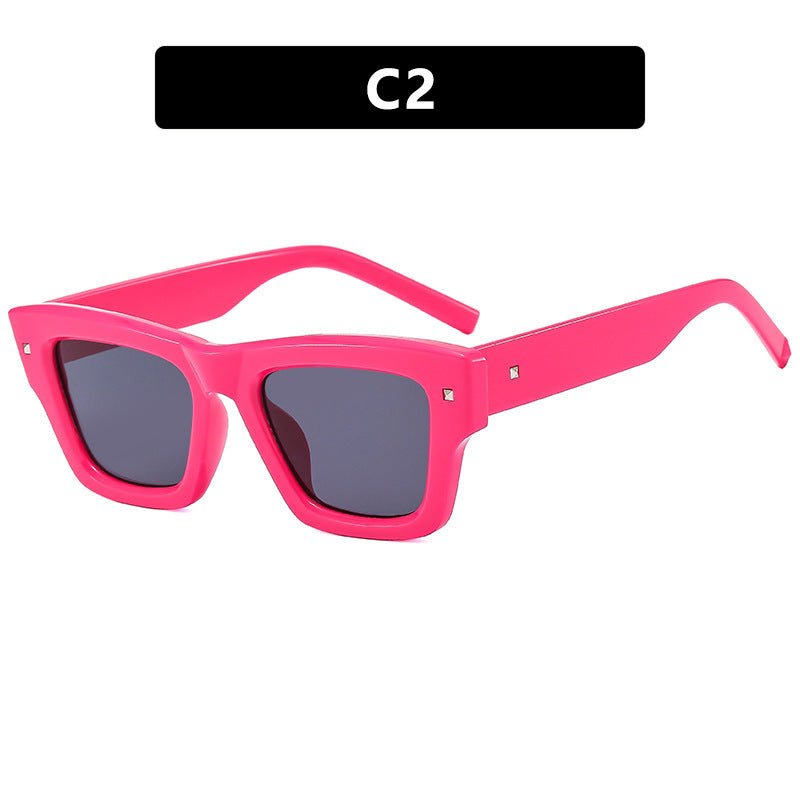 Damen modische rechteckige Brille mit facettenreichem Design Karnz