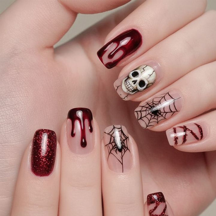Gothic Halloween-Themen Nagelkunst Set Karnz