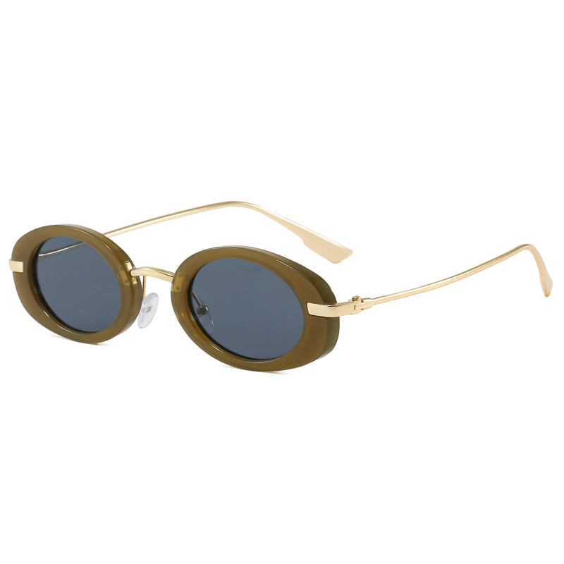 Modische Brille mit Ovalem Rahmen Karnz