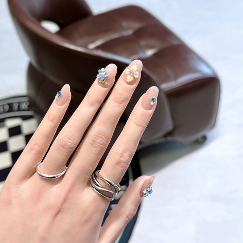 Künstlerische Blumendruck-Nagelspitzen Karnz
