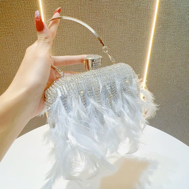 Feder-Beschmückte Abend-Clutch