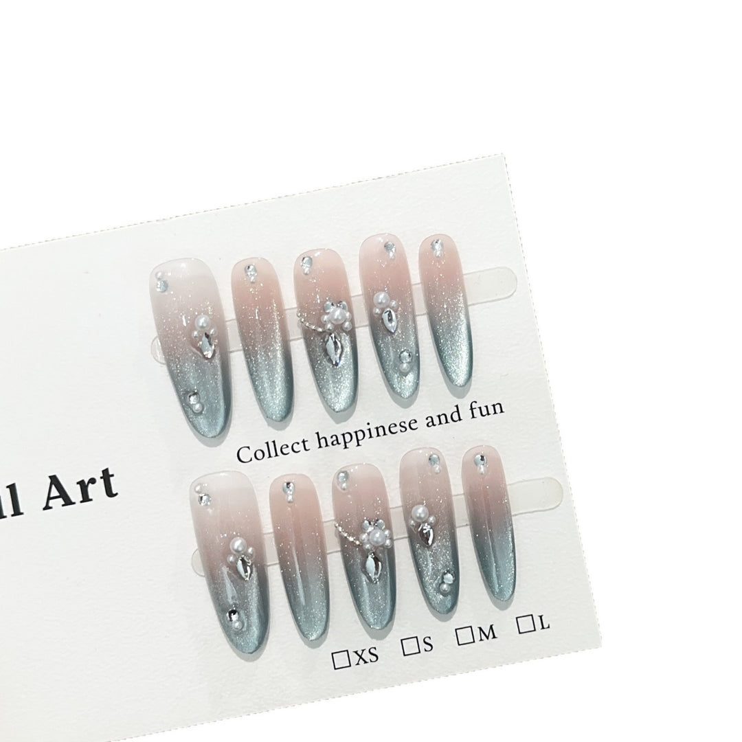 Elegantes gradient Nagelkunst Set zum Aufkleben