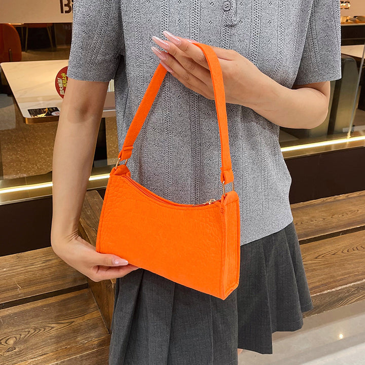 WoCrocodile Texturiertes Mini Schulterhandtasche Karnz