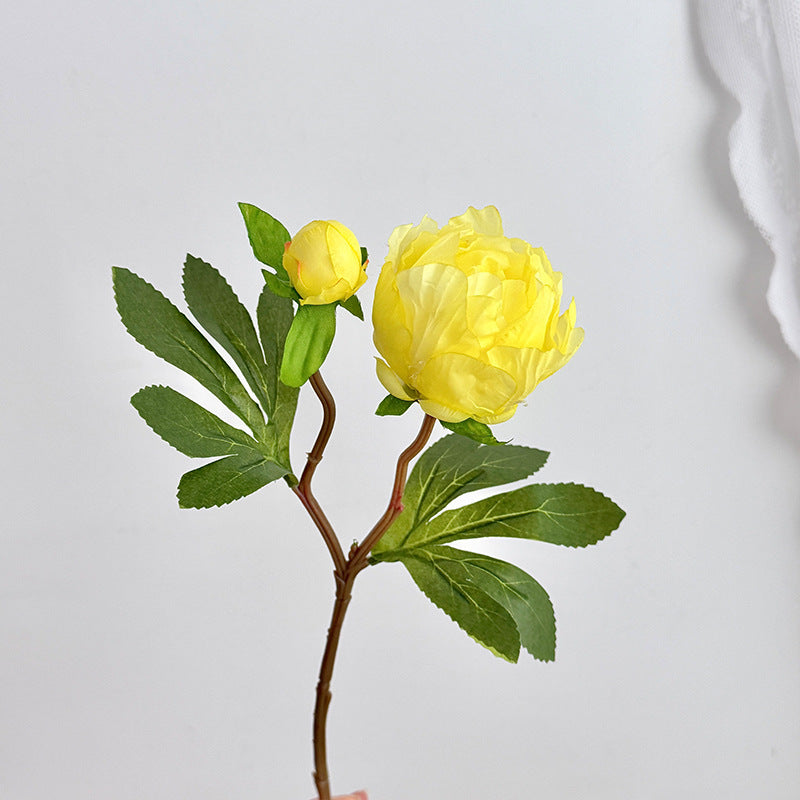 Künstlicher Pfingstrosenstrauß mit zarten Blüten und Blättern Karnz