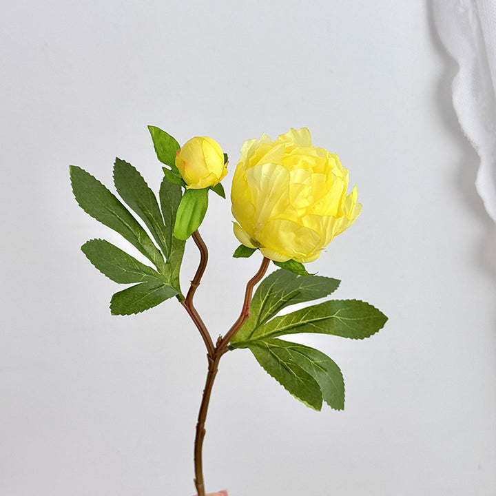 Künstlicher Pfingstrosenstrauß mit zarten Blüten und Blättern Karnz