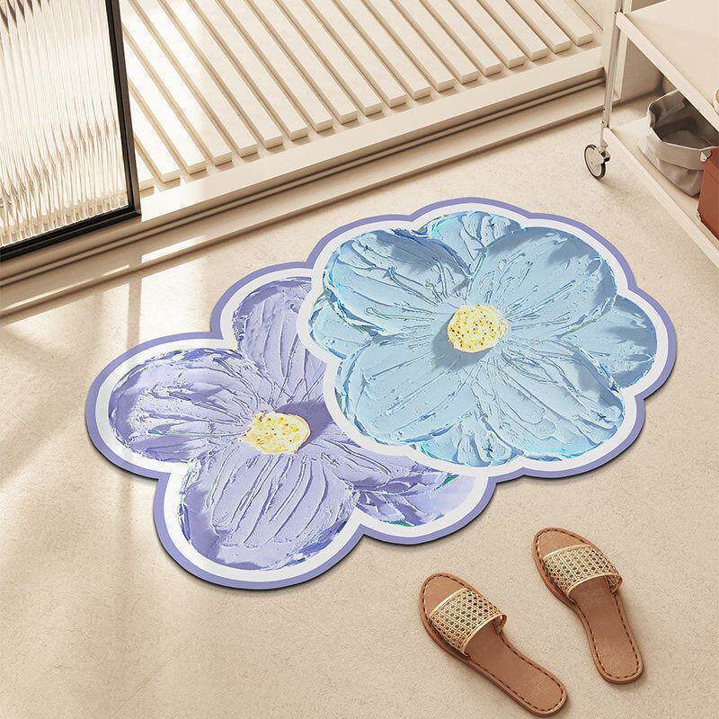 Blumenförmiger Teppich