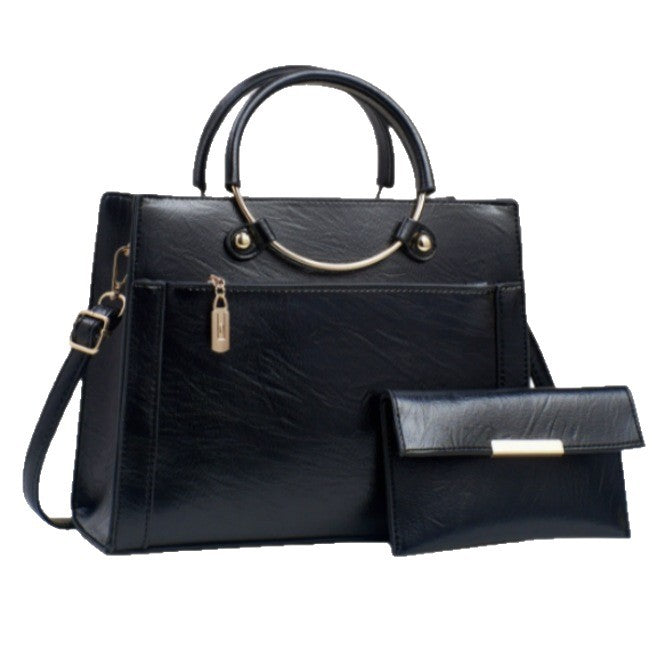 Elegante Handtasche mit Abnehmbaren Schulterriemen und Passendem Geldbeutel Karnz