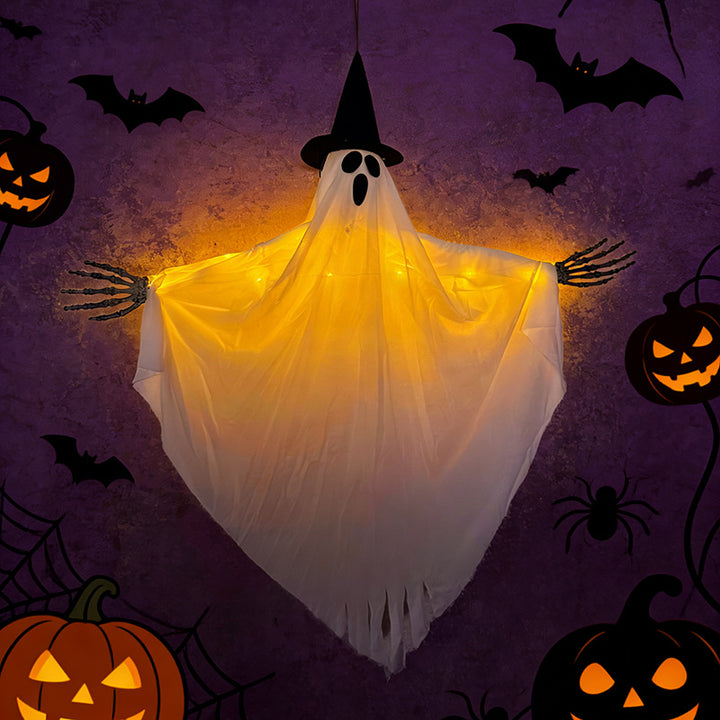 Dekorativer Halloween-Geist mit LED-Lichtern
