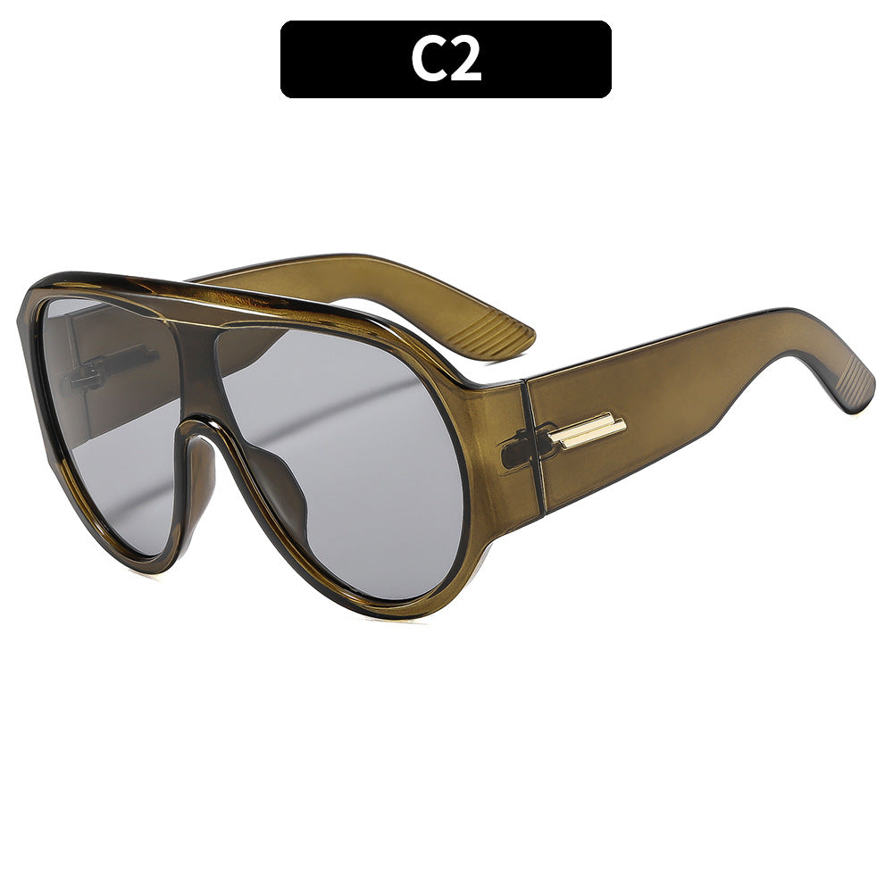 Oversized Shield Sonnenbrille Klassischer Stil