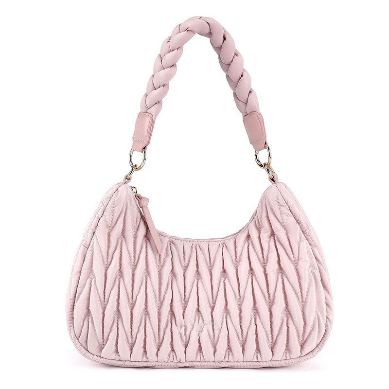 Modische Schultertasche mit Geflochtenem Trageriemen Karnz