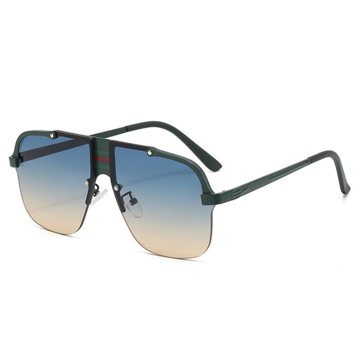 Damen Oversized Sonnenbrille mit einzigartigem, gradienten Gläsern und markantem Metallrahmen Karnz