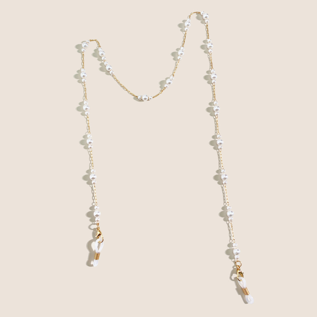 Elegante Perlenverzierte Brillen Kette Karnz