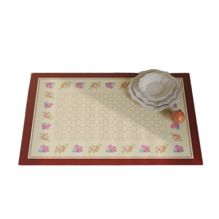 Decorative Floral Vinyl Countertop and Cabinet Runner Mat