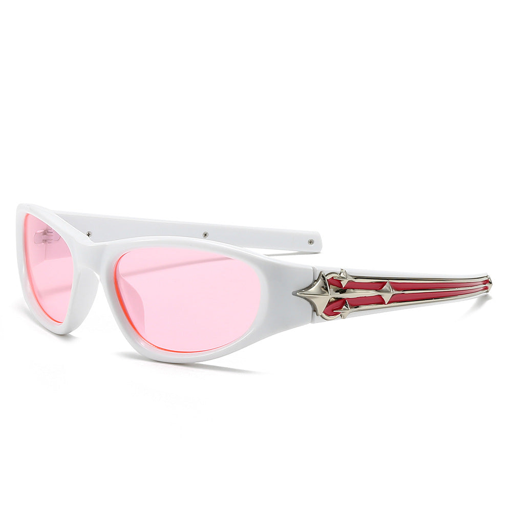 Damen Sportliche Sonnenbrille im modernen Design mit stylischem Metallrahmen Karnz