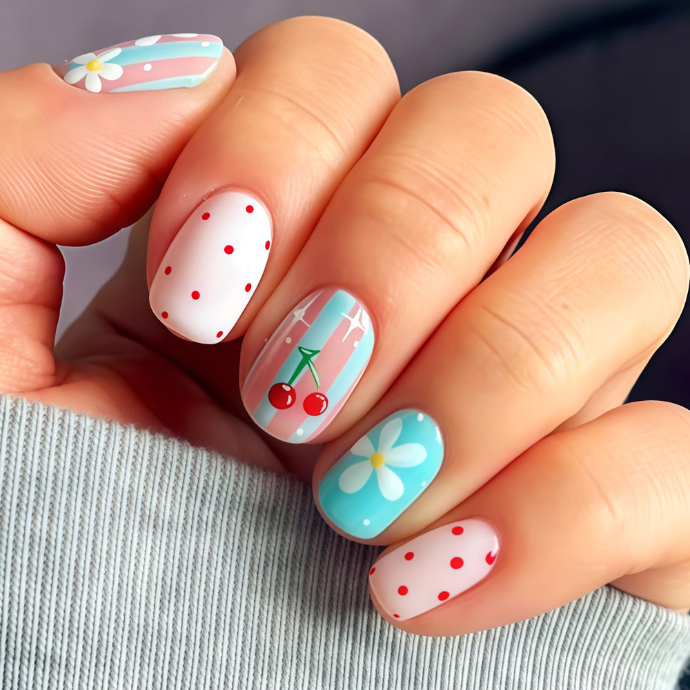 Kreatives florales Nagelkunst-Set Karnz
