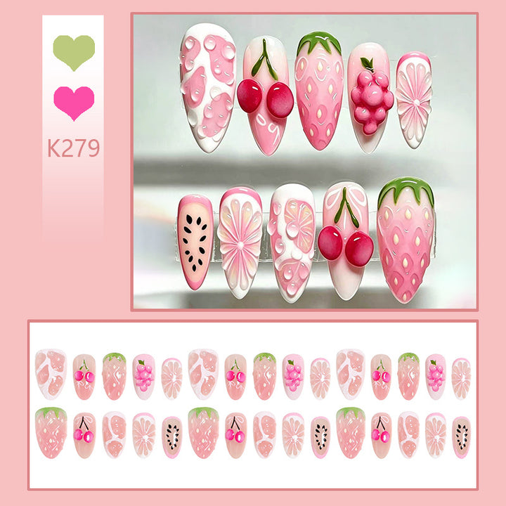 Kunstnägel mit frischen Früchte-Designs Karnz