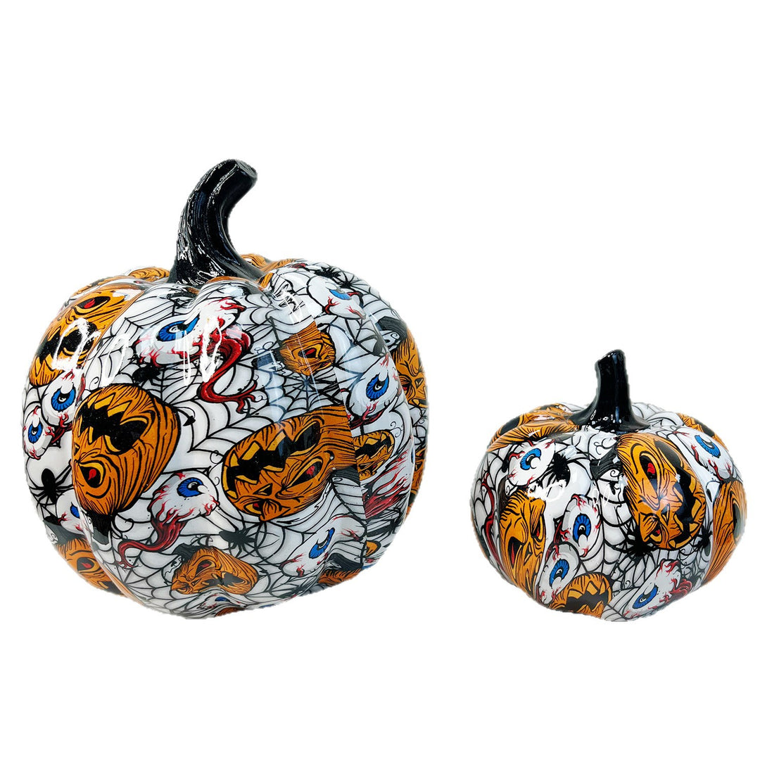 Kunstvolle Halloween Kürbisfigur Karnz