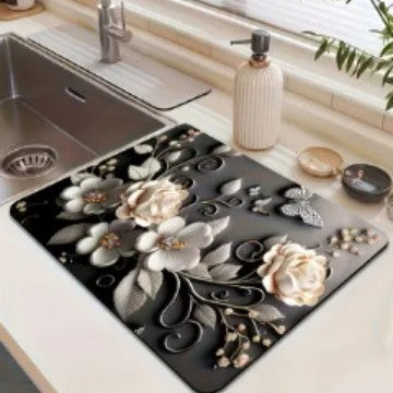 Künstlerische Floral Küchenmatte Karnz