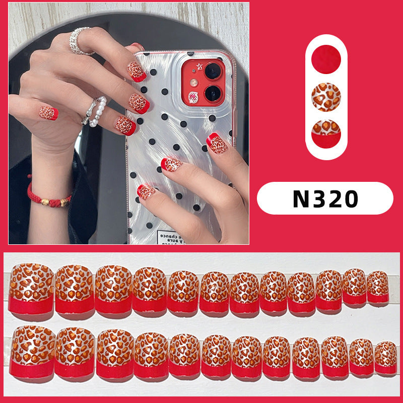 Blumenmuster Press-On Nagelset