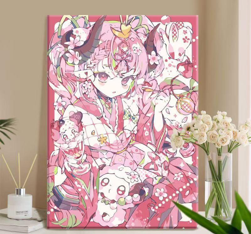 Verspielt Anime-Themen Canvas Kunstdruck Karnz