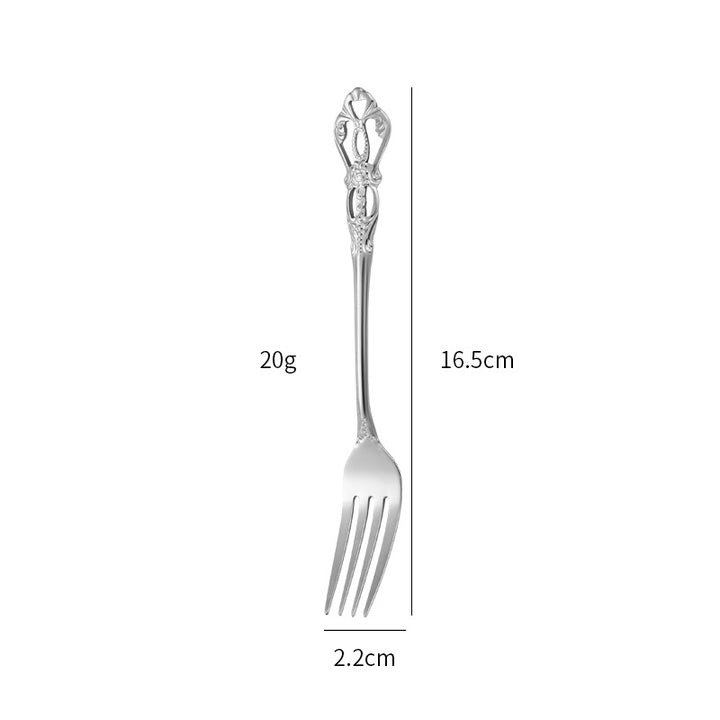 Elegante und Kunstvoll Gestaltete Salatgabel Karnz
