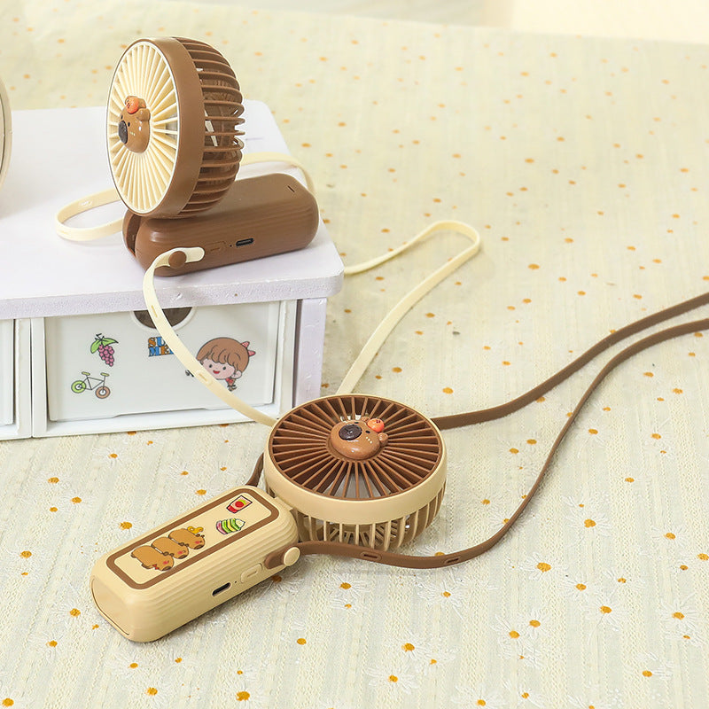 Damen Tragbarer Mini-Handventilator mit süßem Tiermotiv Karnz