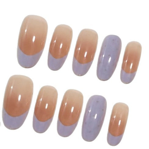 Elegantes französisches Tipps Press-On Nagelset Karnz