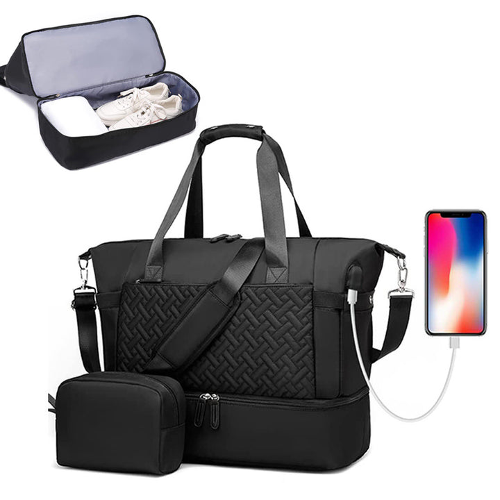 Multikomponenten-Reise-Dufflebag mit USB-Ladeanschluss Karnz