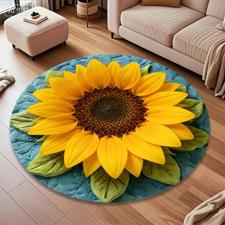 3D Blumen-Themen Teppich