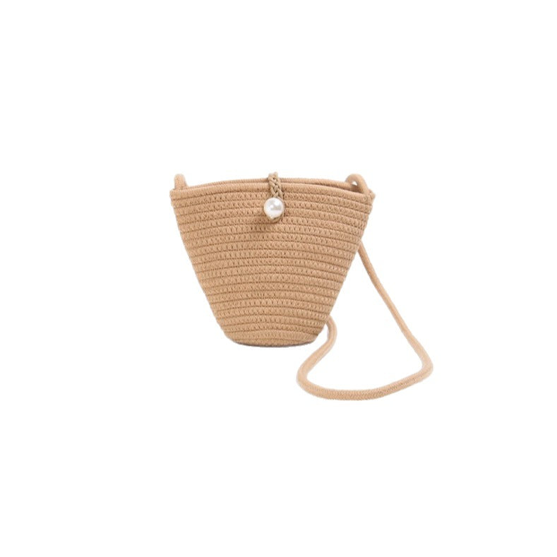 Damen Handgefertigte Crossbody Tasche mit eleganter Kordeloptik Karnz