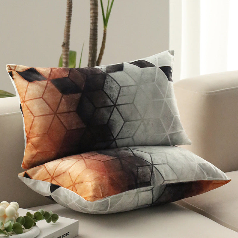 Modernes Kissen mit geometrischem Muster