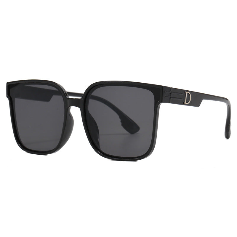Damen stylische quadratische Sonnenbrille mit transparentem Rahmen Karnz
