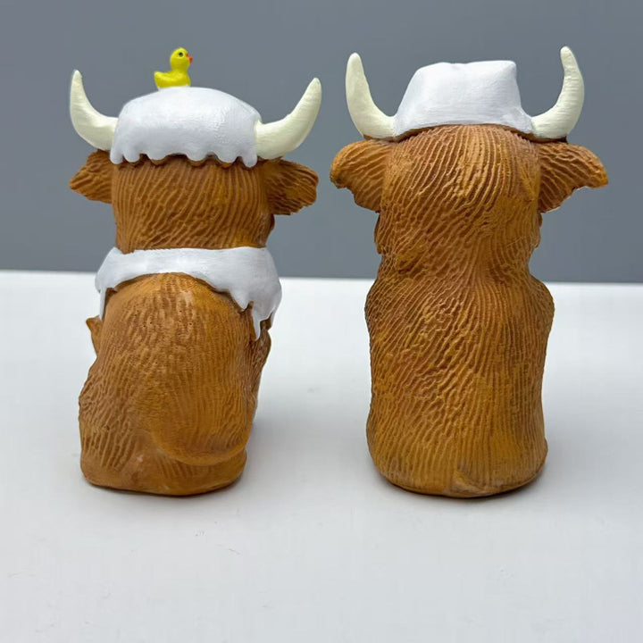 Lustige Highland-Rind Dekofigur Karnz