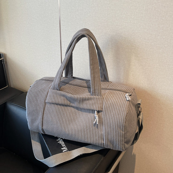Texturierte Corduroy Reise-Duffel-Tasche Karnz