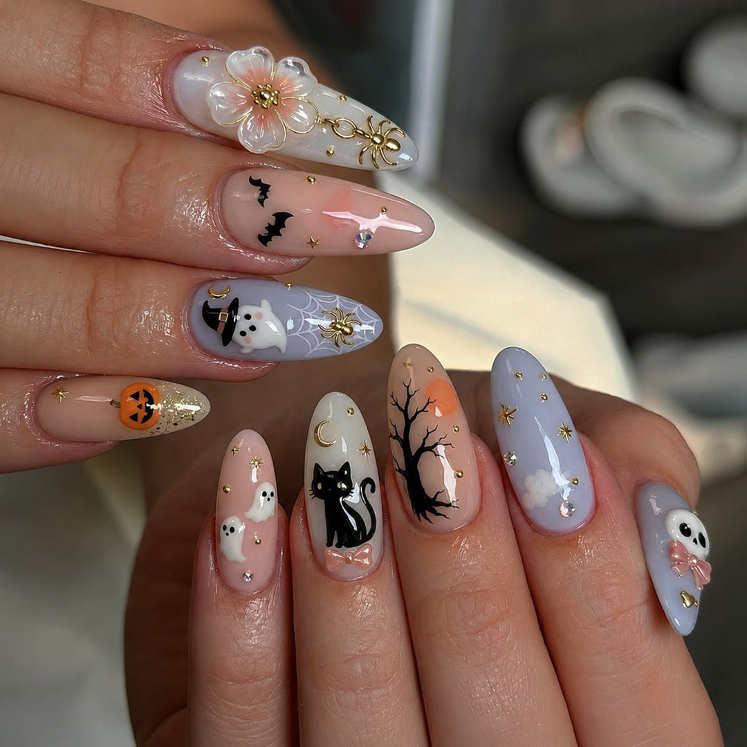 Halloween-Themen Press-On Nagelkunst Set Karnz 1788495348