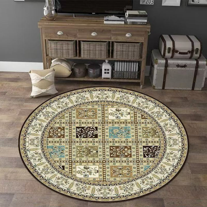 Vintage-inspirierter runder Teppich