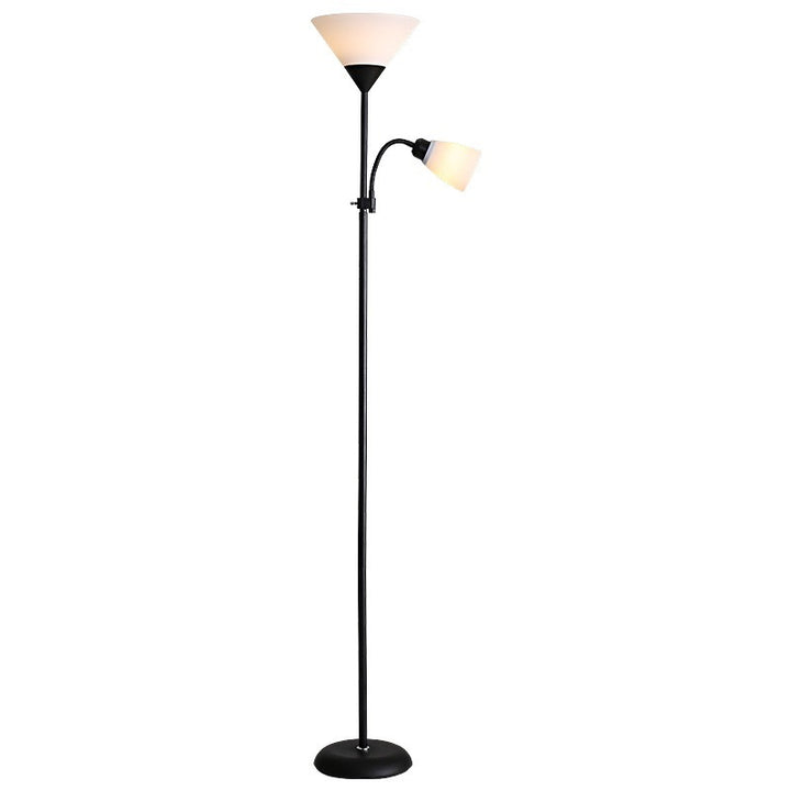 Multifunktionale Stehlampe mit verstellbarem Leselicht
