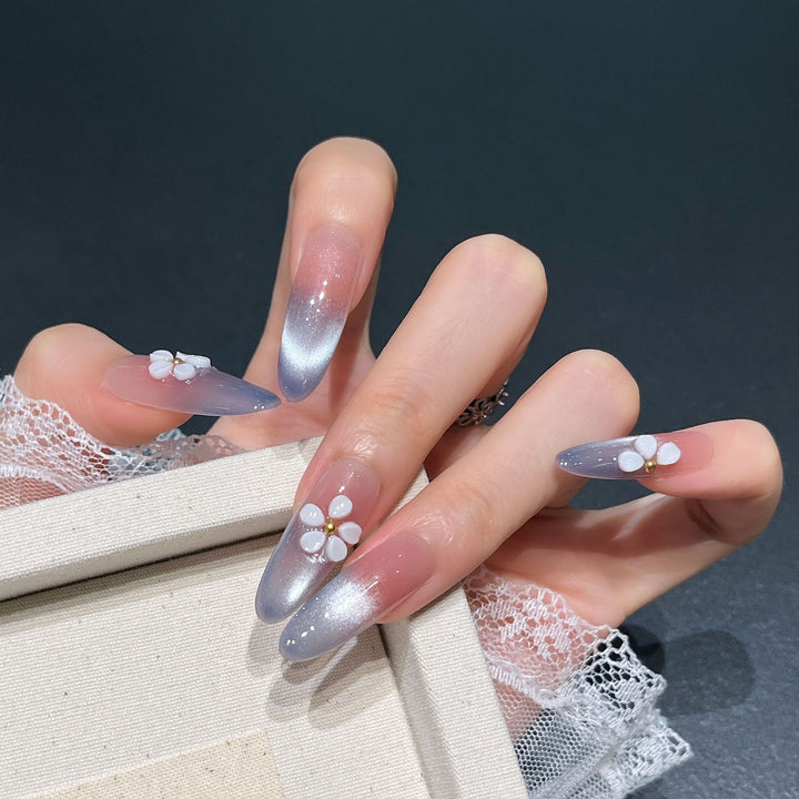 Elegante Floral 3D Druck-Nagelverlängerungen Karnz