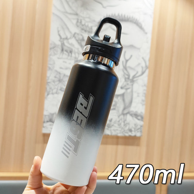 Damen nachhaltige Edelstahltrinkflasche mit auslaufsicherem Deckel und Griff Karnz